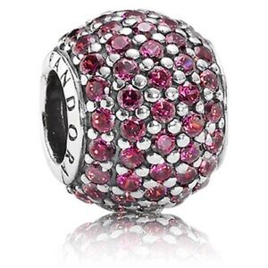 Pandora Red Pavé Lights Silver Charm